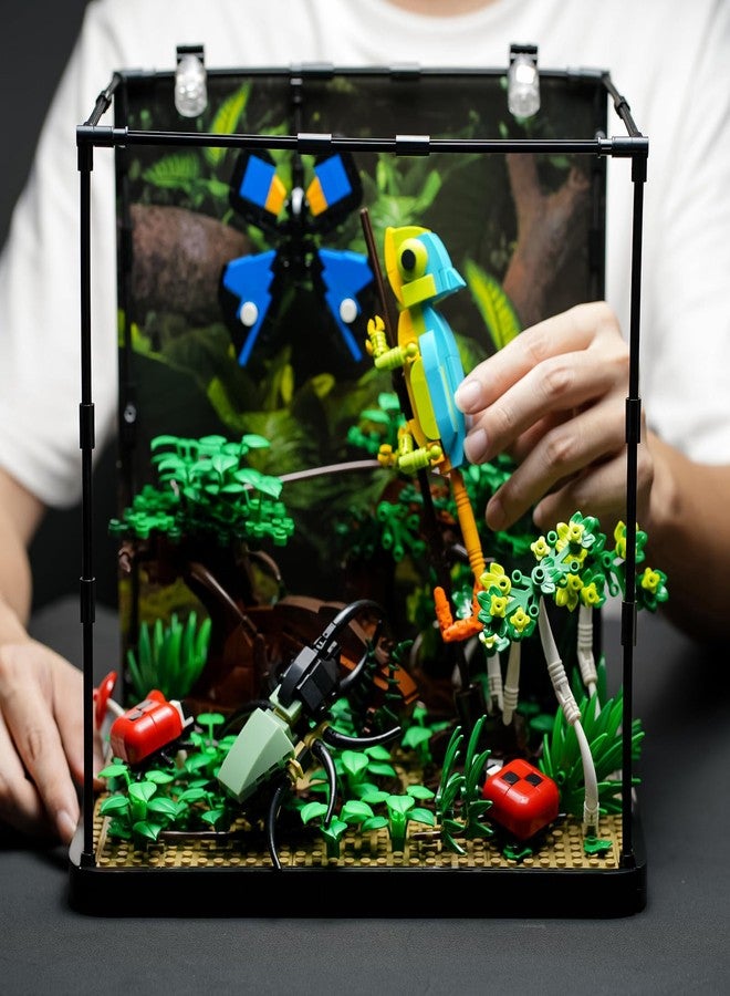 ENJBRICK Flowers Botanical Butterfly Garden Building Set for Adutls,Animals Insect Tank Building Toy Set for Boys and Girls 12 Years Up 1284 PCS - Image 2